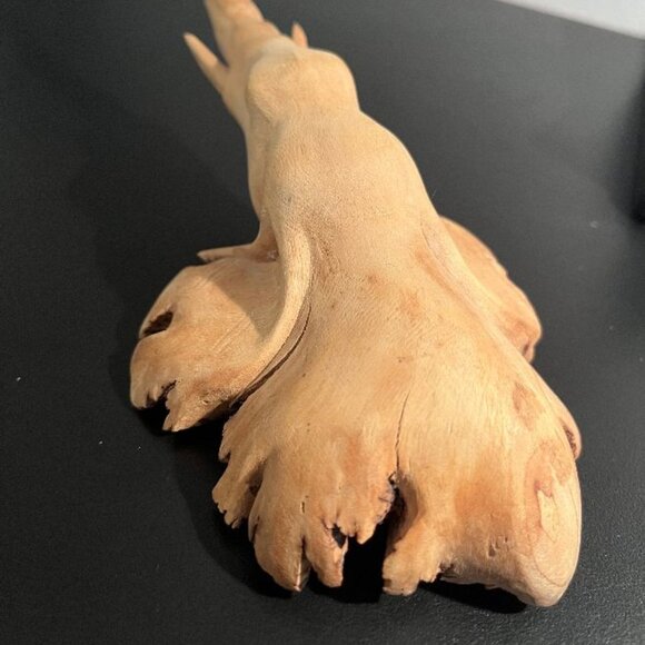 Unique Vintage Hand Carved Wood Elephant - Picture 7 of 8